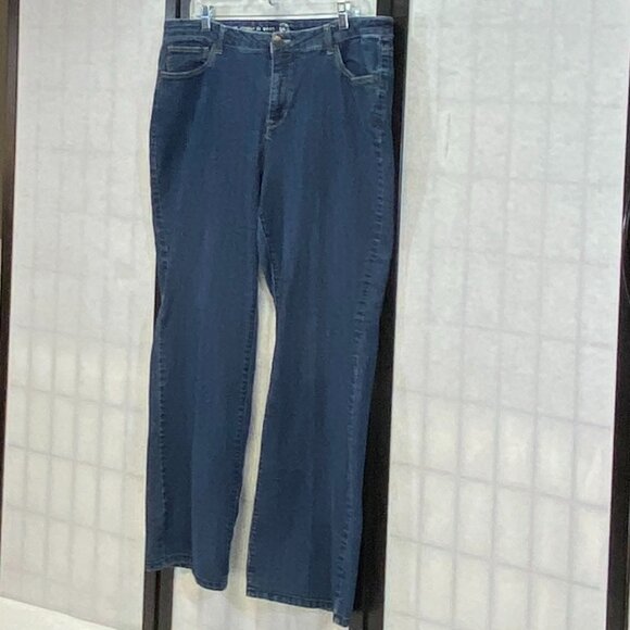 Westport 62 Signature Slimming High Rise 18W Stretch Boot Cut Denim Jeans Dark - Picture 6 of 11